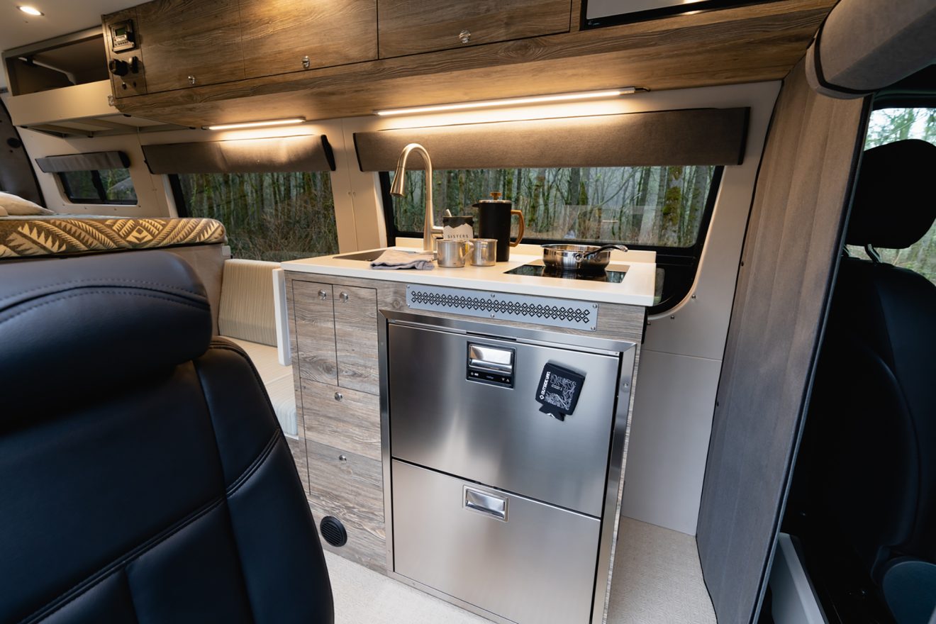 Interior kitchen cabin galley