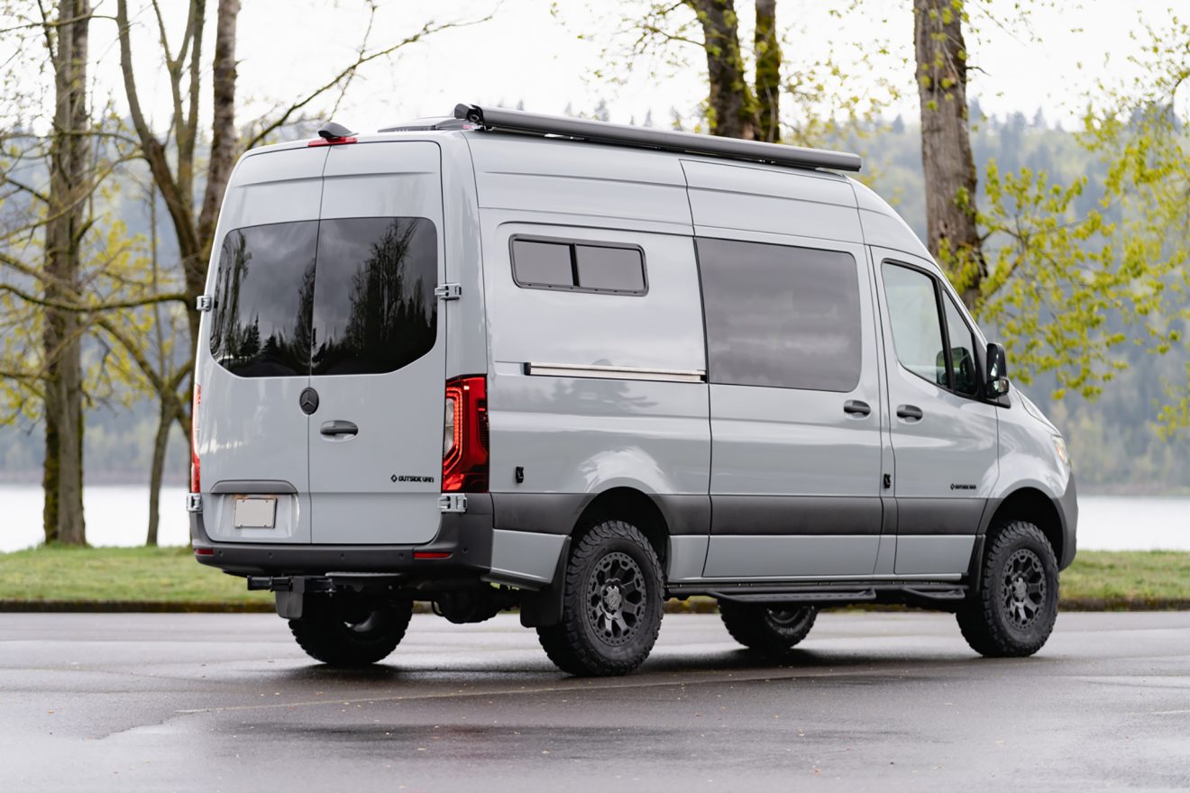 custom van conversion nor’easter 2021 mercedes benz sprinter 144 4wd seat two sleep three exterior