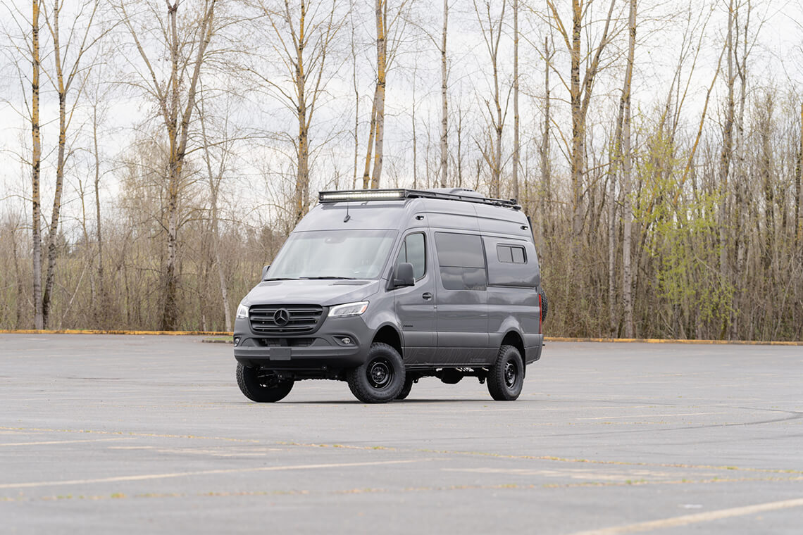 custom van conversion Joint Venture Van 2021 mercedes benz sprinter 144 4wd seat two sleep four