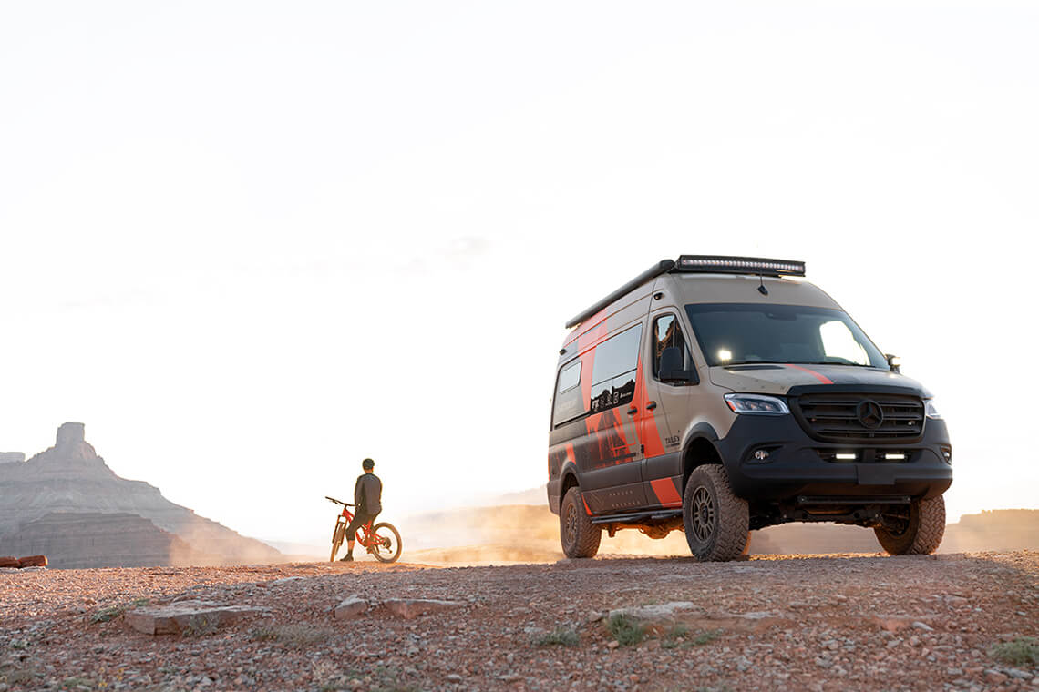 custom van conversion Tails 2021 mercedes benz sprinter 144 4wd