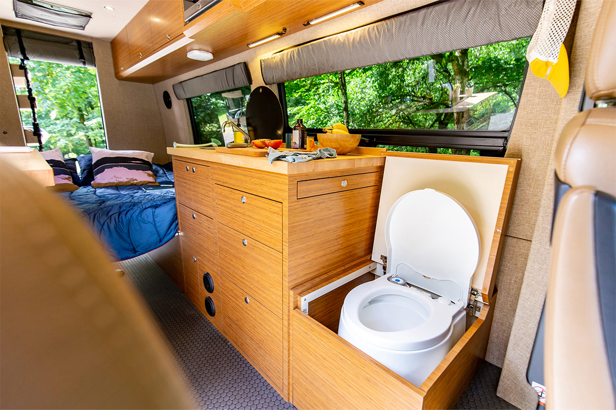 2016 mercedes-benz sprinter 170 4WD dually for sale interior cabin galley porta potty