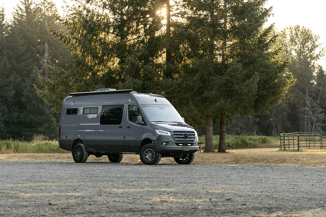 custom van conversion Caldera 2021 mercedes benz sprinter 170 4wd seat three sleep three