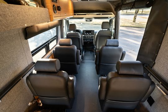 custom van conversion transporter 2022 mercedes benz sprinter 144 4wd seat six sleep two