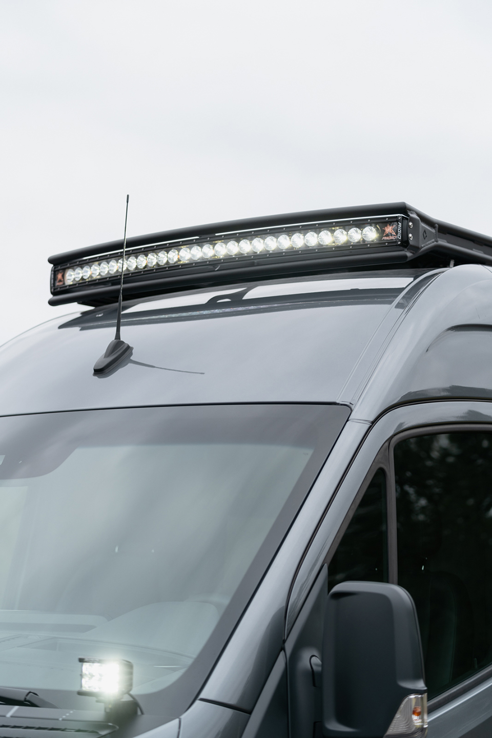Rigid Industries 50 inch lightbar and mounted ditch lights