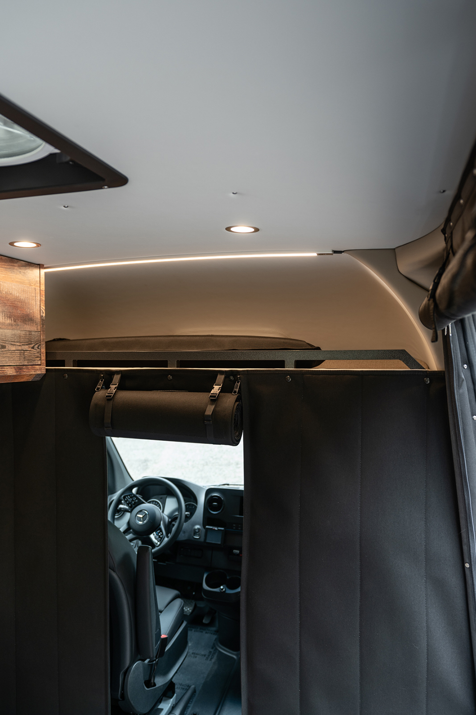 custom van conversion Karlsbad-Van 2021 mercedes benz sprinter 170 4wd insulated soft garage wall
