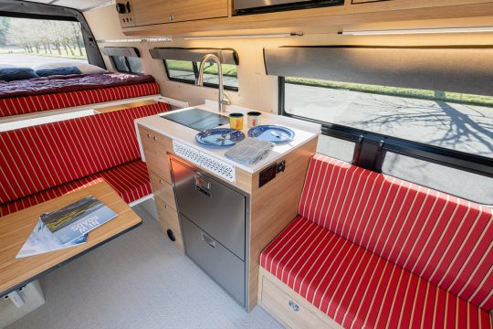 custom van conversion Haven 2021 mercedes benz sprinter 170 4wd seat two sleep three