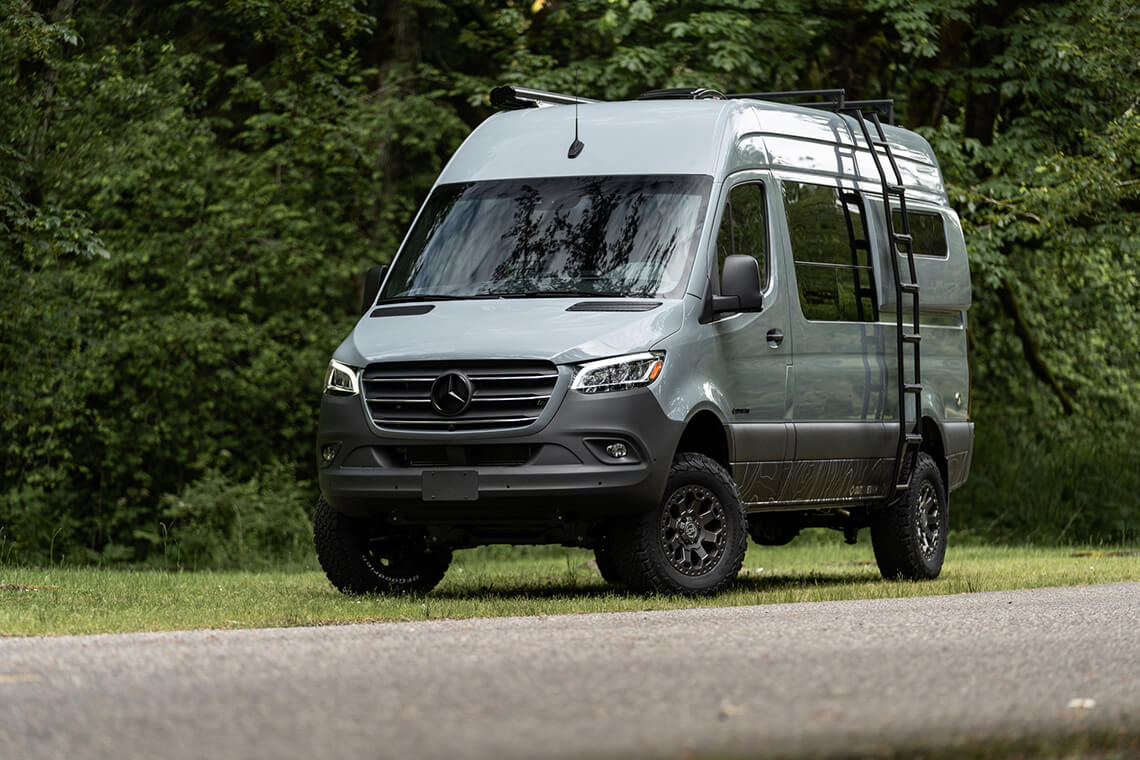 custom van conversion jettison 2021 mercedes benz sprinter 144 4wd seat four sleep three