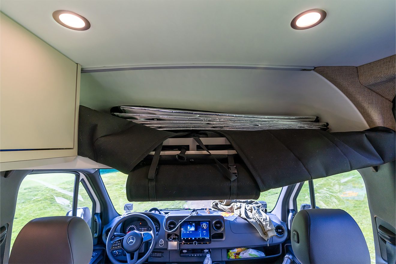 custom van conversion par four 2019 mercedes benz sprinter 170 4wd overhead cab shelf insulated soft wall