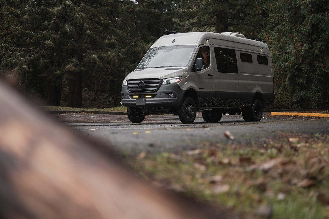 Hide-A-Way Outdoor Shower Curtain - Canyon Adventure Vans