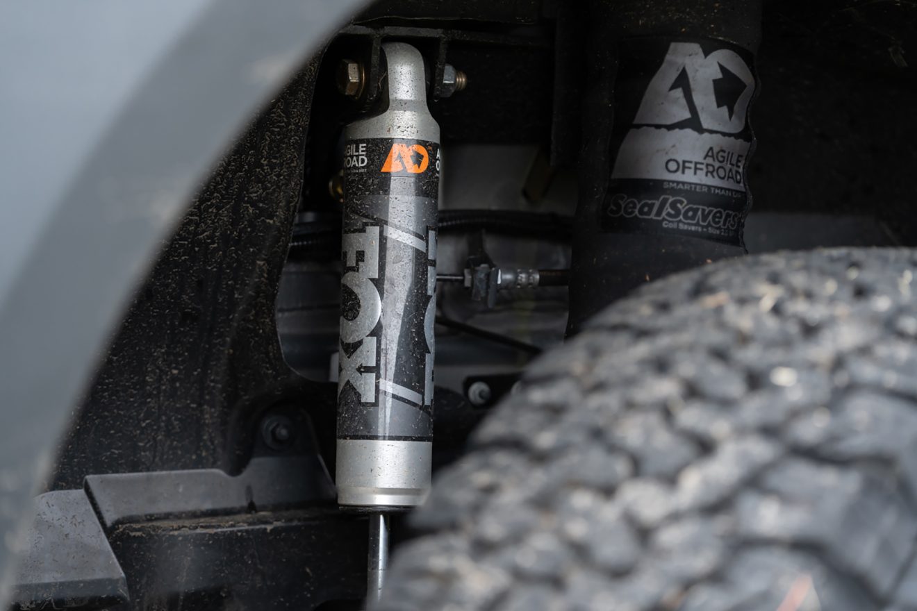 Fox shocks and agile off-road ride improvement suspension package