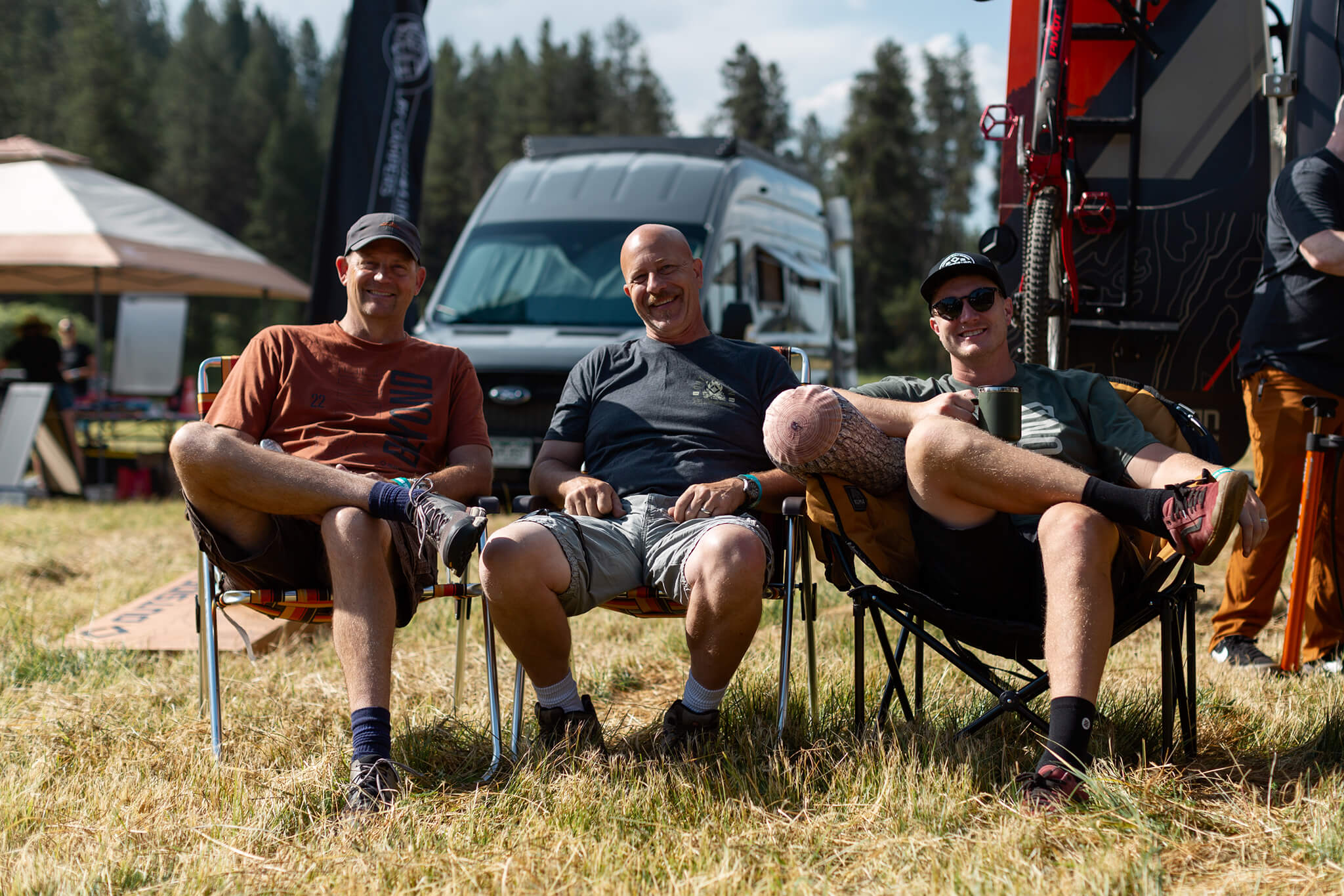 Tom Ratts Brian Jagodnik Matt Clemo Outside Open Roads Van Life festival