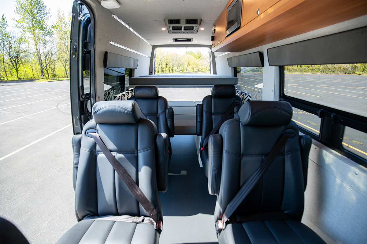 Off road 170 mercedes sprinter van with seating for six.