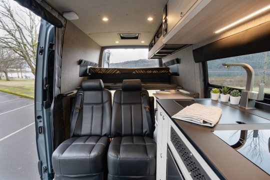 Interior 2021 Mercedes-Benz Sprinter 144 High Roof 4WD seating four sleep two