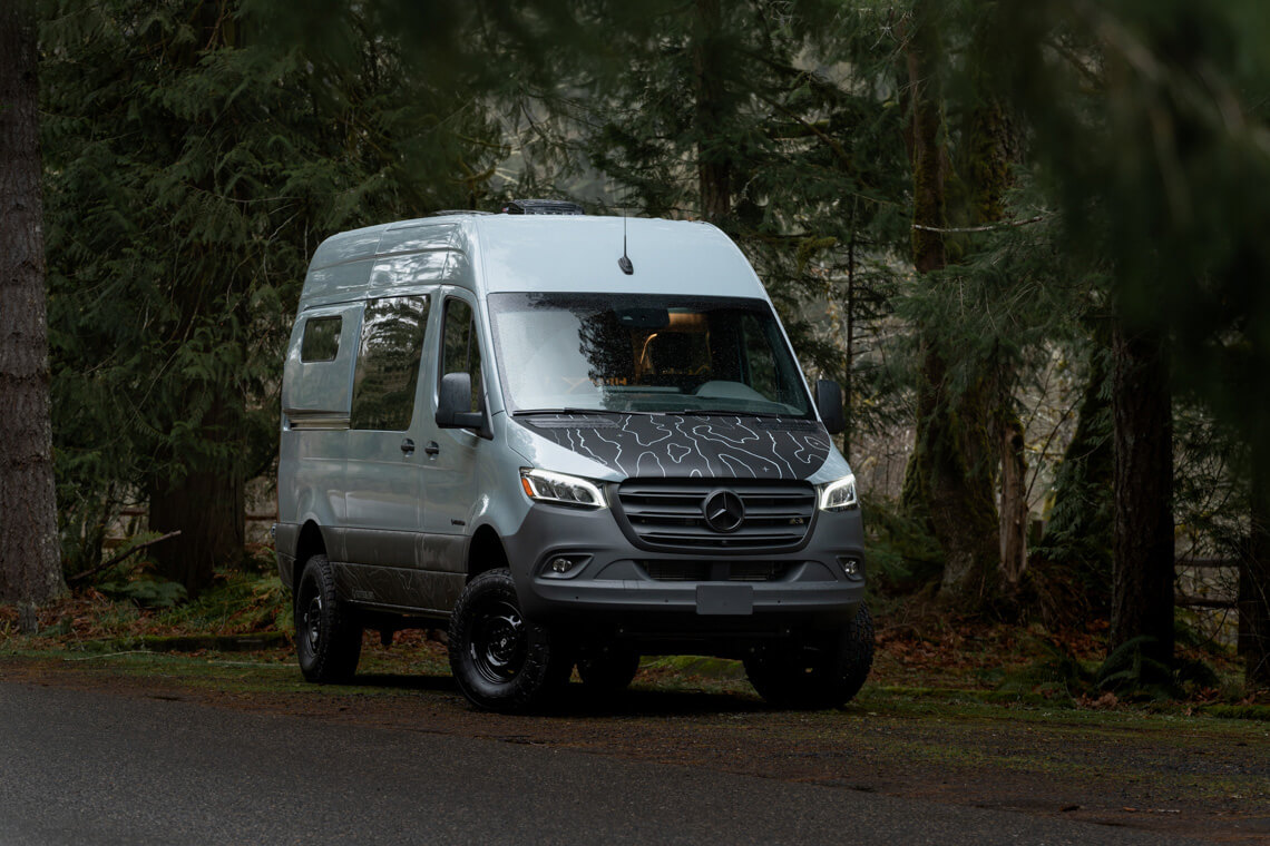 2021 Mercedes-Benz Sprinter 144 high roof custom van 4WD seat two sleep two