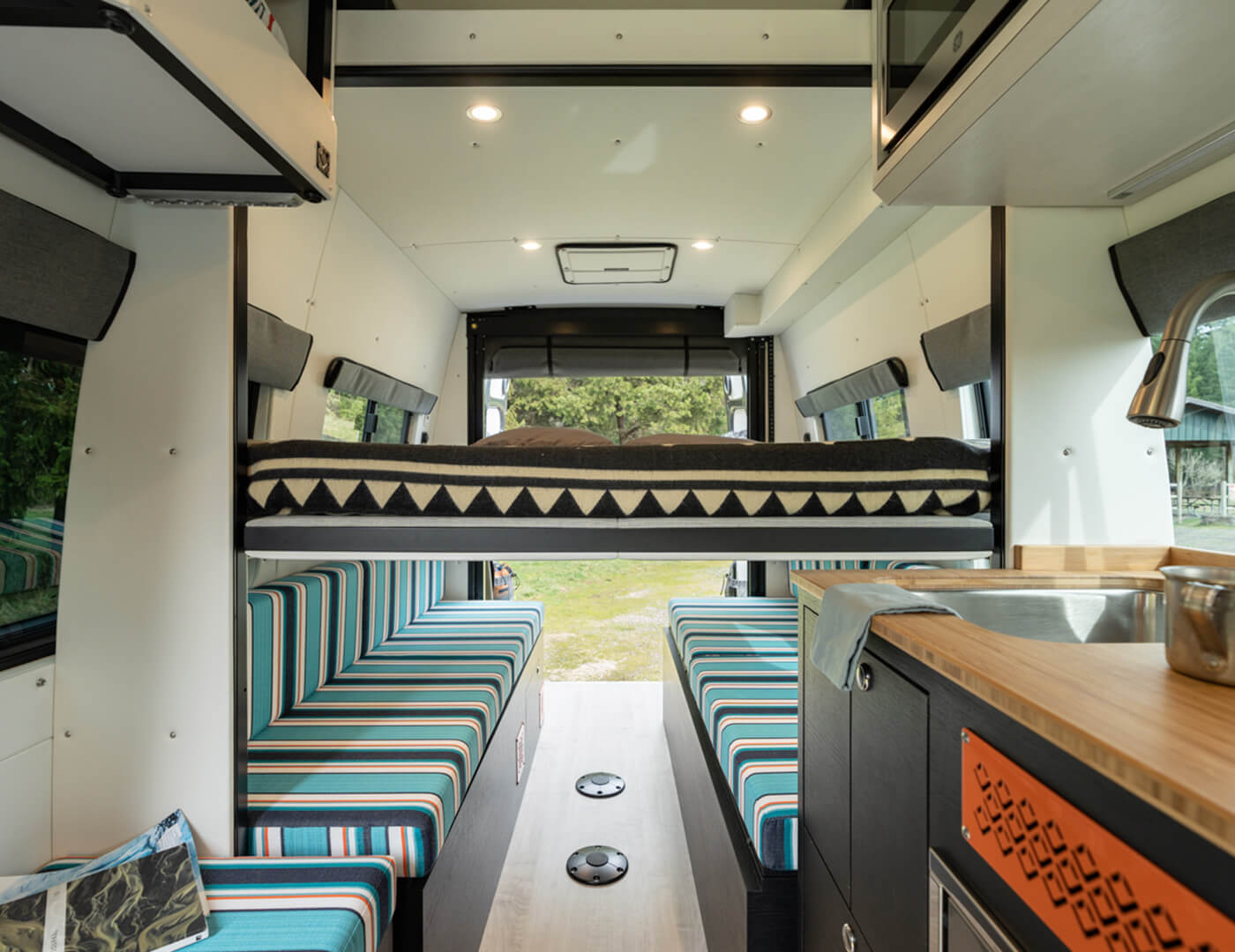 custom 2022 Mercedes-Benz Sprinter 170 high roof van 4WD seat five sleep four