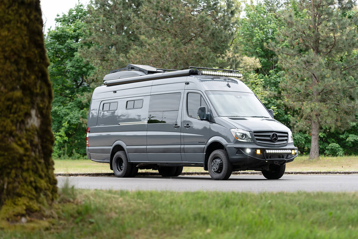 Outside Van Mercedes Sprinter Camper